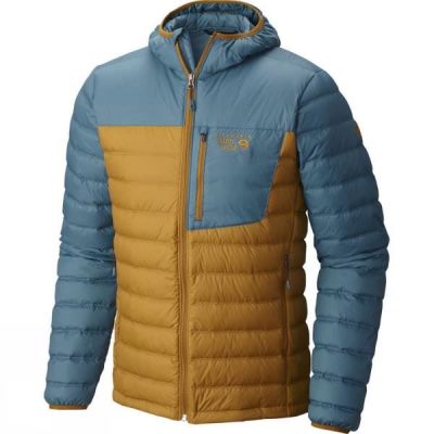 Plumas Mountain Hardwear Dynotherm Hooded Hombre - Azules / Marrones - Chile AGX250368